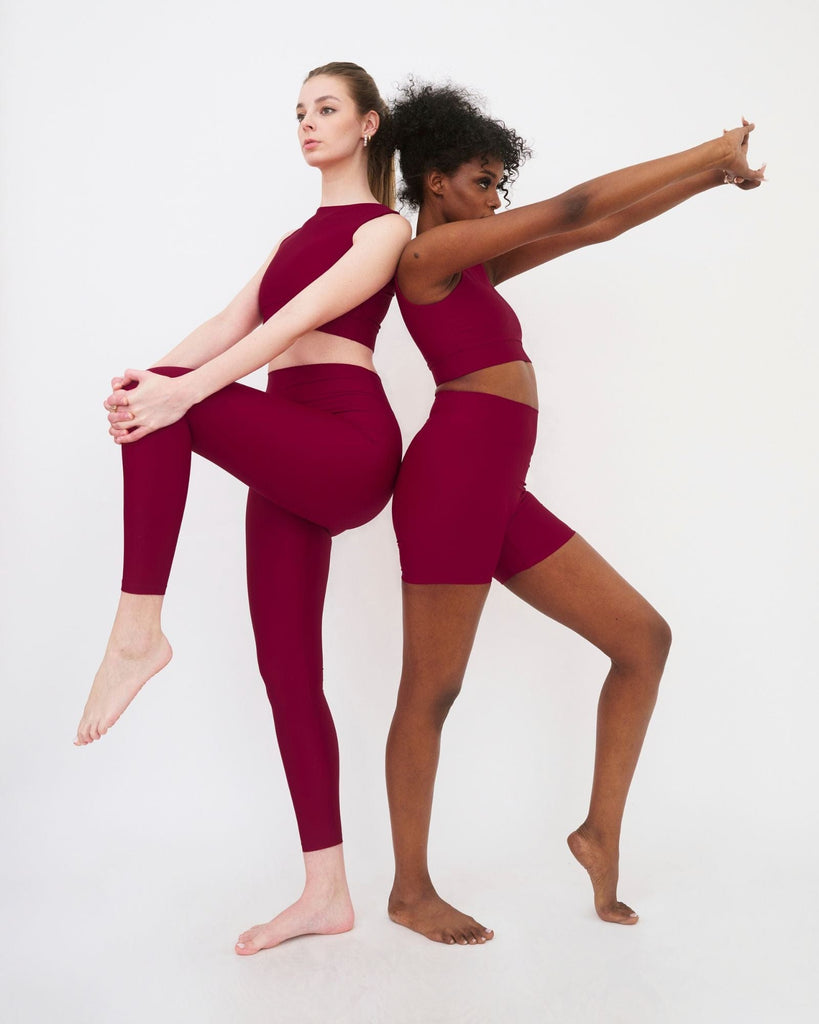 FANNA polewear Activewear REFORMER SHORT - BURGUNDY