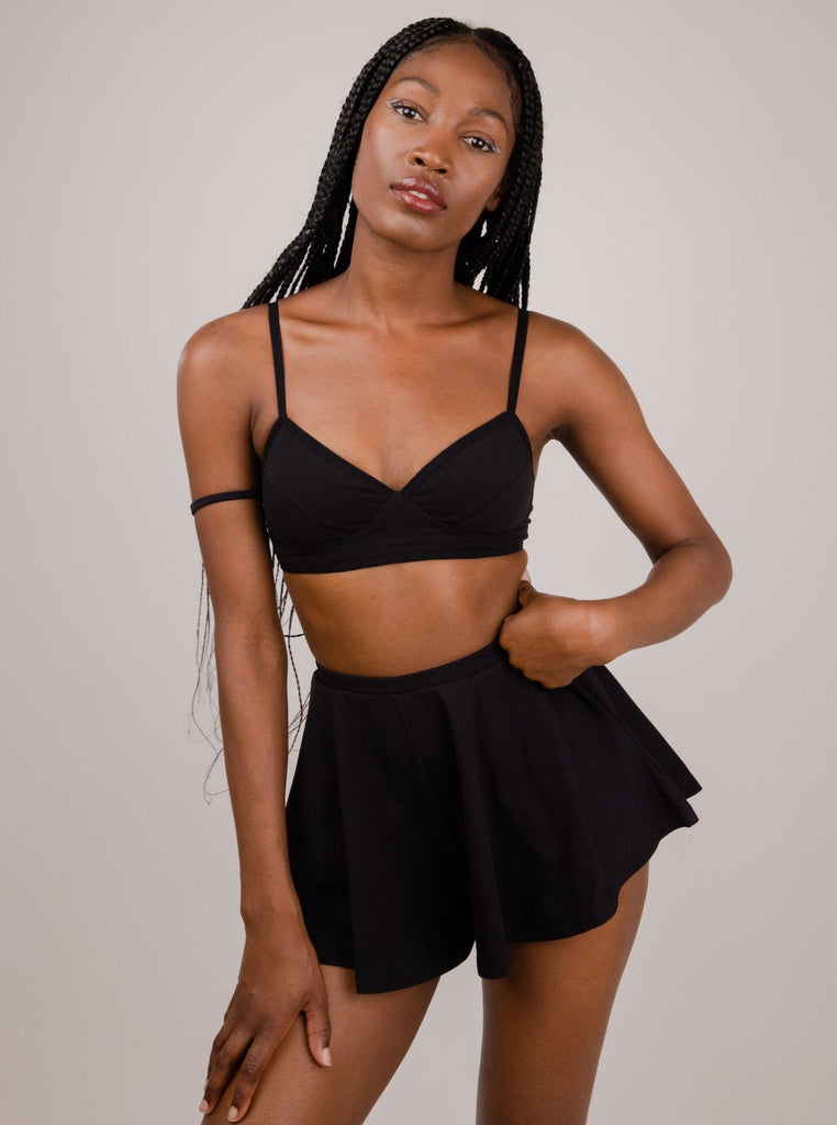 FANNA polewear Skirts XS / BLACK WAVE SHORTS