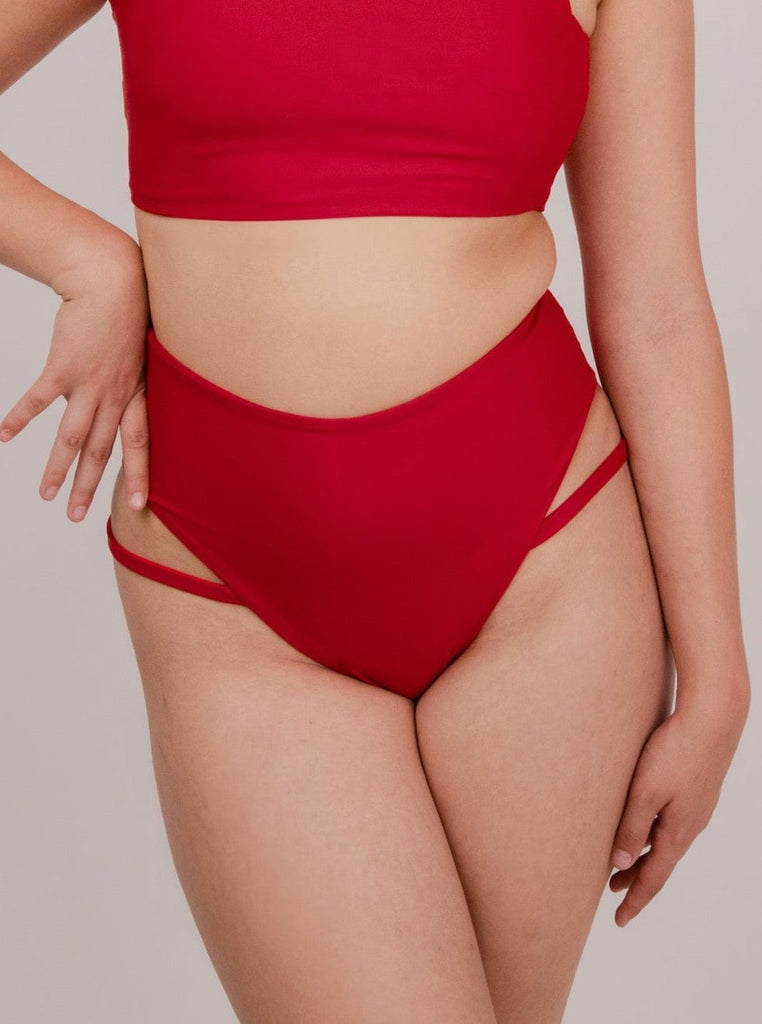 FANNA polewear Swimwear XS / RED FLOW BOTTOM